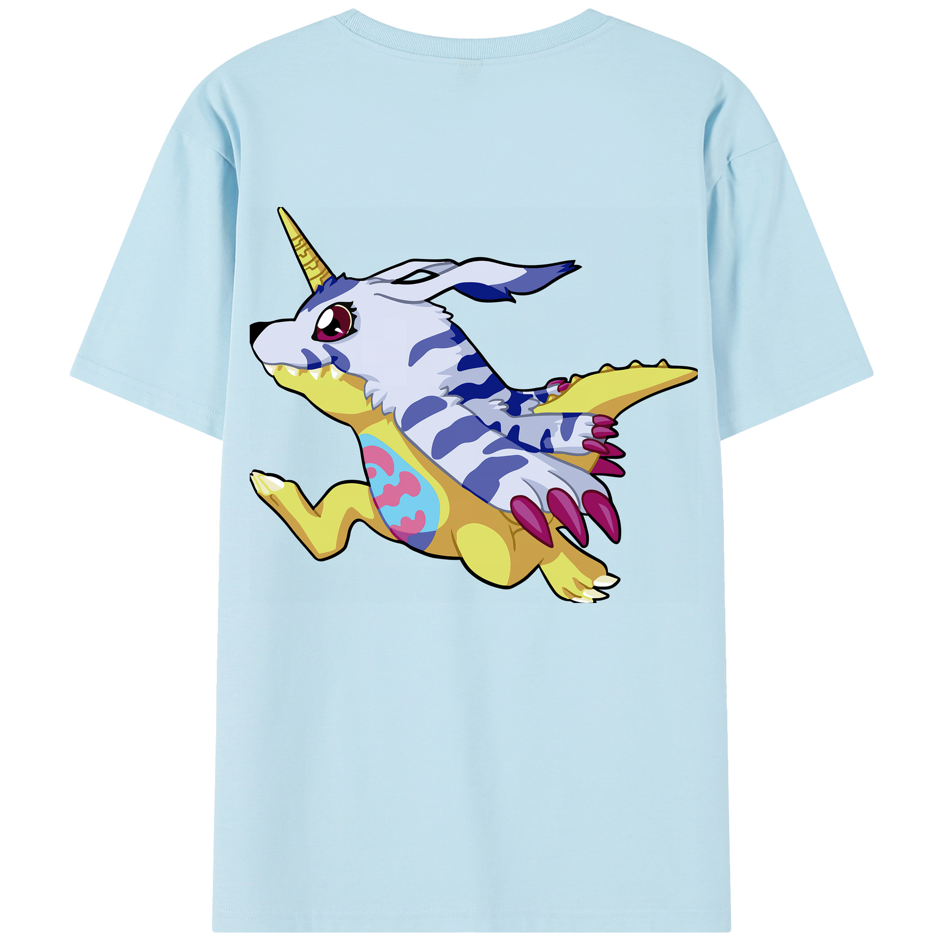 （画像用） Digimon デジタルモンスター/デジモン 綿100％半袖Tシャツ（背面プリント）